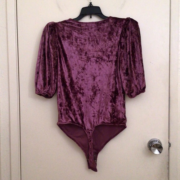 Free People Don't You Wish Velvet Bodysuit - Picture 3 of 4